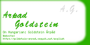 arpad goldstein business card