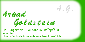 arpad goldstein business card